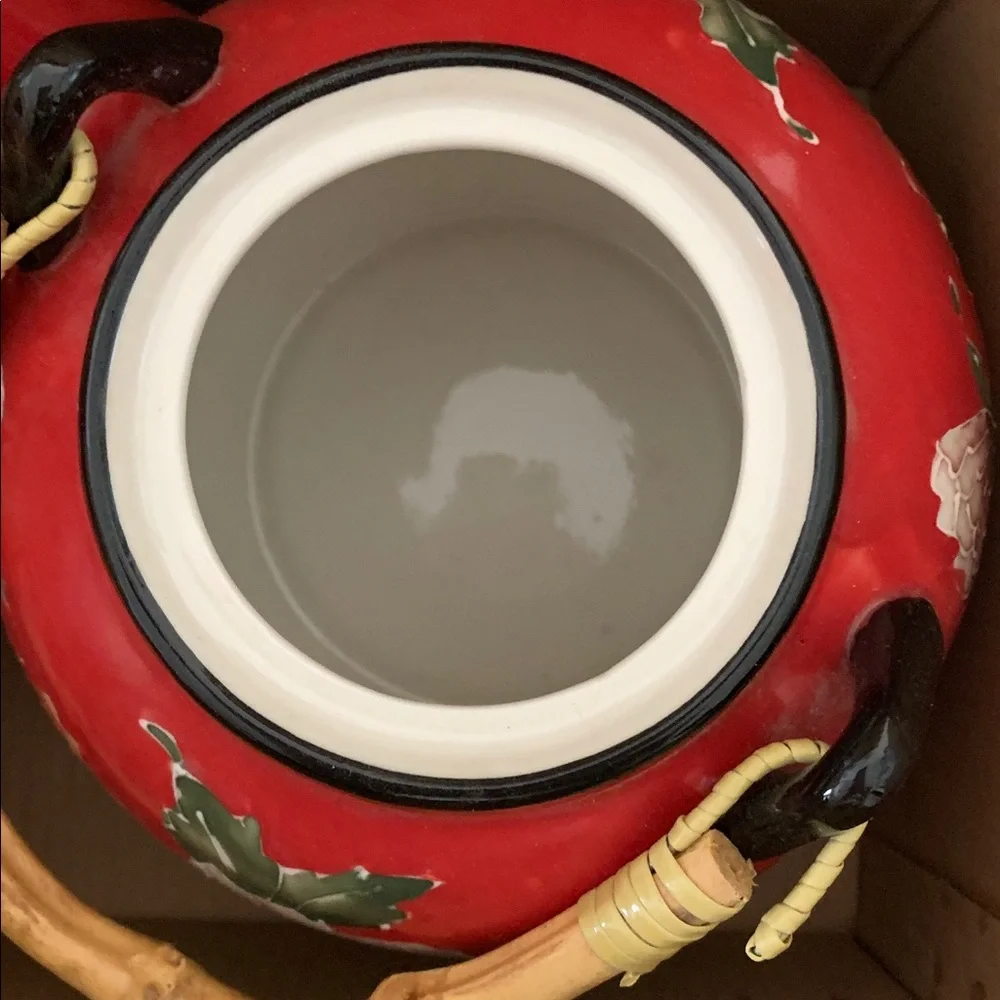 Pier 1 imports Peony teapot (No cups; in original box)